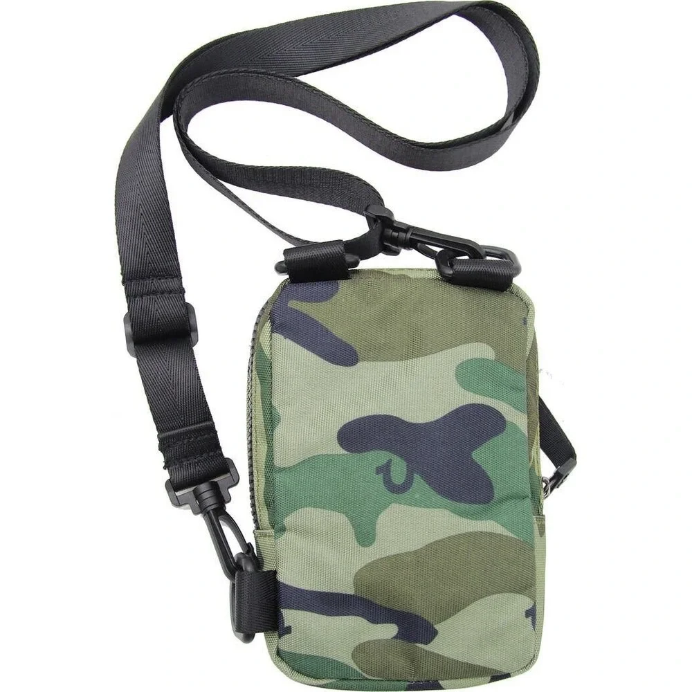 True Religion Unisex Camo Signature Woven Frank Crossbody Adjustable Strap‎ Bag